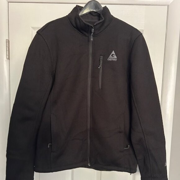 Gerry Men’s Large Full Zip Jacket Waffle Knit Ribbed and Fleece Lined – Black – - Picture 1 of 3